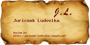 Juricsek Ludovika névjegykártya